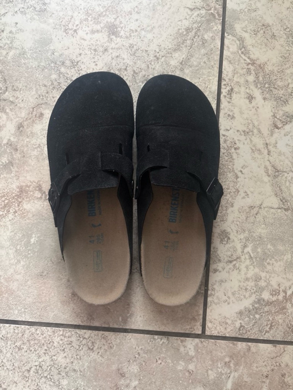 Birkenstock Black Suede Slip-On Clogs for Men